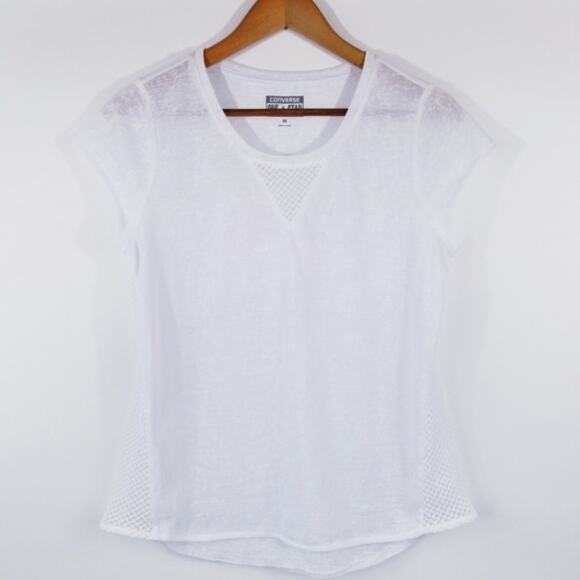 Converse | White Sheer Tee | Size Medium EUC - Picture 2 of 5